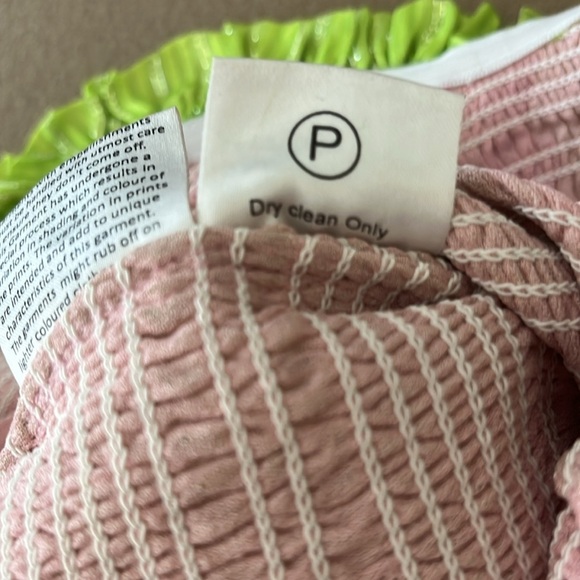 Rococo Sand Leia Bodysuit - Stretchy Smocked- green/pink - XS - Picture 8 of 11